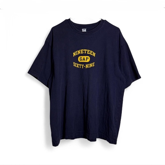 Vintage Y2K Nineteen Sixty-Nine 1969 Gap Blue T-Shirt Men's Size XL - Picture 1 of 5